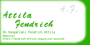 attila fendrich business card